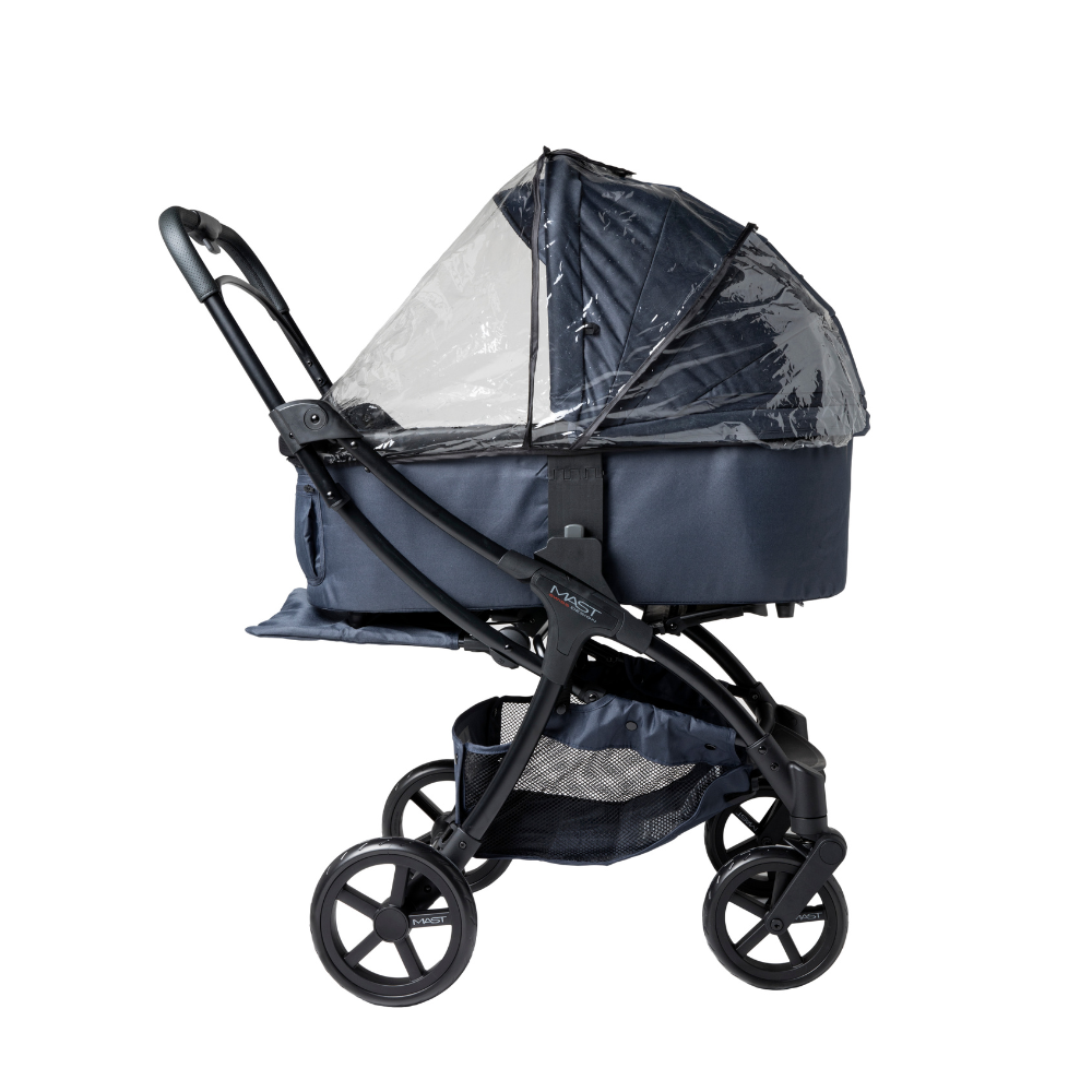 voziček z dežnim pregrinjalom